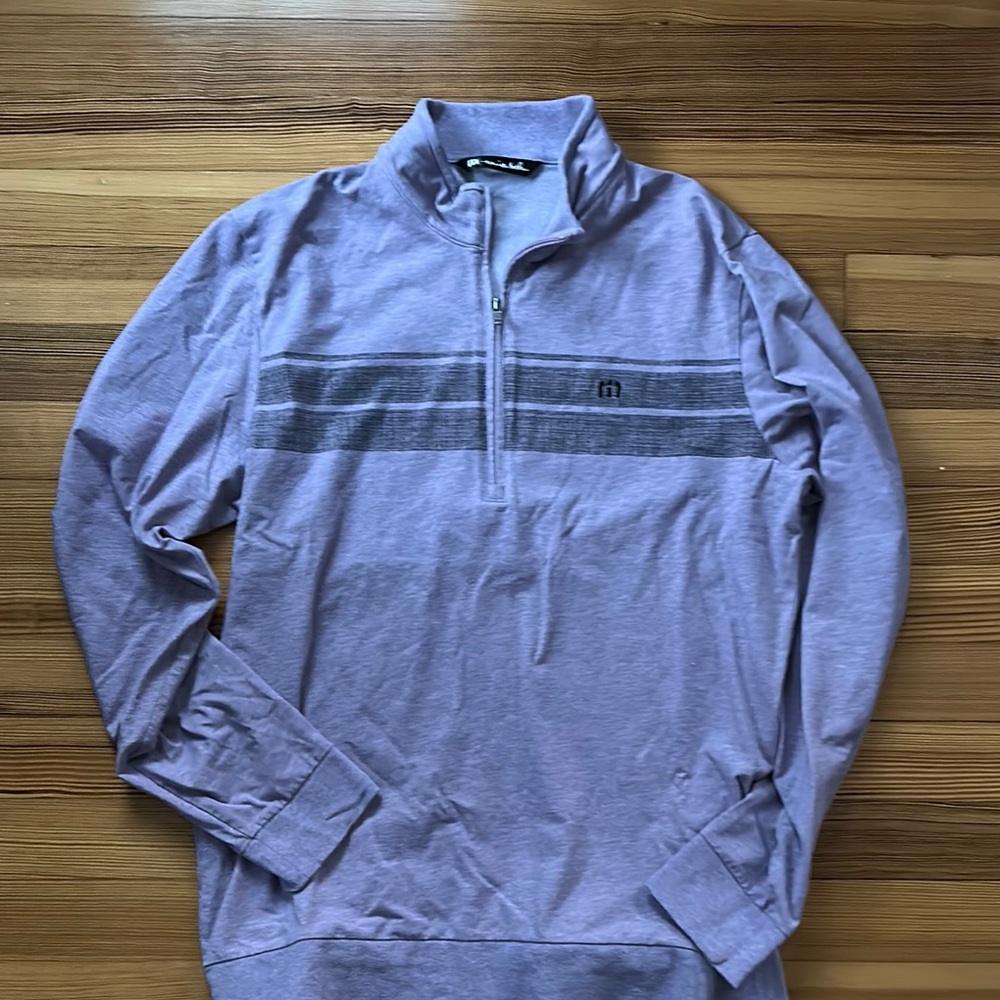 Travis Mathew Purple Quarter-Zip Shirt